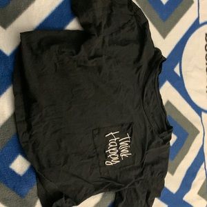 Womens think happy crop top